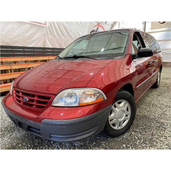 2000 FORD WINDSTAR, RED, 197731 KMS, FRONT WHEEL DRIVE. - DA22608