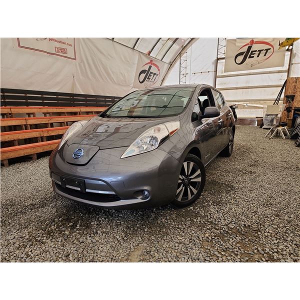 2016 NISSAN LEAF, SILVER, 130258 KMS, FRONT WHEEL DRIVE. - D305803
