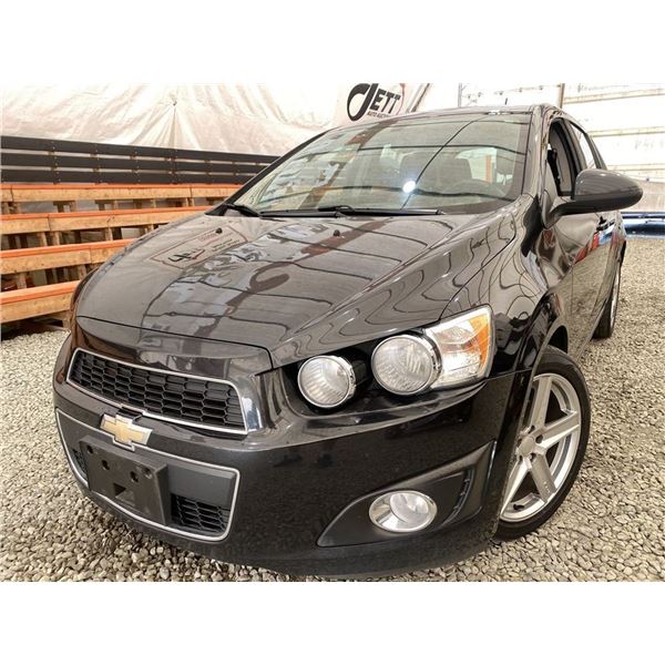 2015 CHEVROLET SONIC, BLACK, 150735 KMS, FRONT WHEEL DRIVE. - J200130
