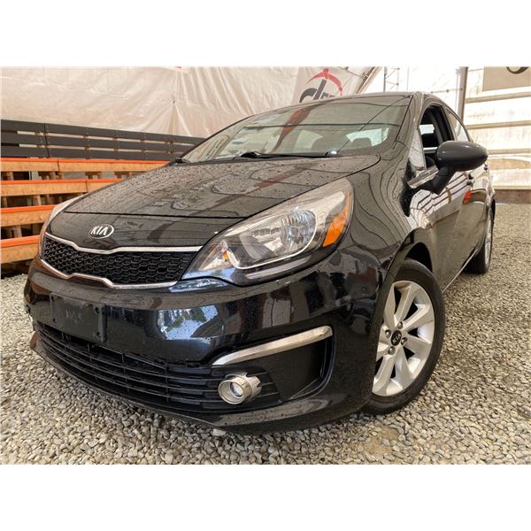 2017 KIA RIO, BLACK, 276772 KMS, FRONT WHEEL DRIVE. - D112898