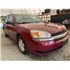 Image 8 : 2004 CHEVY MALIBU, RED, 188056 KMS, FRONT WHEEL DRIVE. - D110385