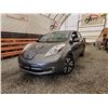 Image 1 : 2016 NISSAN LEAF, SILVER, 130258 KMS, FRONT WHEEL DRIVE. - D305803
