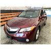 Image 3 : 2014 ACURA RDX, RED, 166642 KMS, ALL WHEEL DRIVE. - D800254