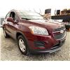 Image 8 : 2016 CHEVY TRAX, RED, 127463 KMS, ALL WHEEL DRIVE. - D194412