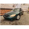 Image 1 : 2000 FORD TAURUS, GREEN, 145430 KMS, FRONT WHEEL DRIVE. - B184255