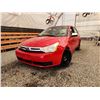 Image 1 : 2008 FORD FOCUS, RED, 196033 KMS, FRONT WHEEL DRIVE. - D277478