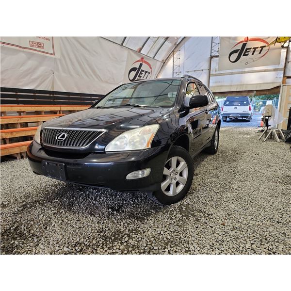 2007 LEXUS RX350, BLACK, 141063 MILES, FOUR WHEEL DRIVE. - D007521