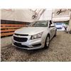 Image 2 : 2016 CHEVY CRUZE, SILVER, 160486 KMS, FRONT WHEEL DRIVE. - D188930