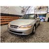 Image 2 : 1999 HONDA ACCORD EX, GOLD, 300763 KMS, FRONT WHEEL DRIVE. NO RESERVE. - P804153