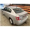 Image 8 : 2012 NISSAN SENTRA, SILVER, 165692 KMS, FRONT WHEEL DRIVE. - D680086
