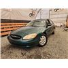 Image 1 : 2000 FORD TAURUS, GREEN, 145430 KMS, FRONT WHEEL DRIVE. - B184255