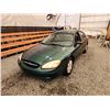 Image 3 : 2000 FORD TAURUS, GREEN, 145430 KMS, FRONT WHEEL DRIVE. - B184255