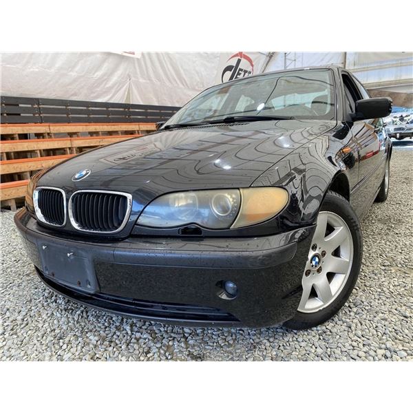 2005 BMW 325I, BLACK, 139765 KMS, REAR WHEEL DRIVE. - BW17848