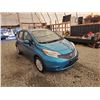 Image 9 : 2014 NISSAN VERSA, TEAL, 75801 KMS, FRONT WHEEL DRIVE. - D352969