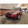 Image 1 : 2016 SUBARU FORESTER, RED, 219693 KMS, ALL WHEEL DRIVE. - D528549