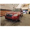 Image 2 : 2016 SUBARU FORESTER, RED, 219693 KMS, ALL WHEEL DRIVE. - D528549