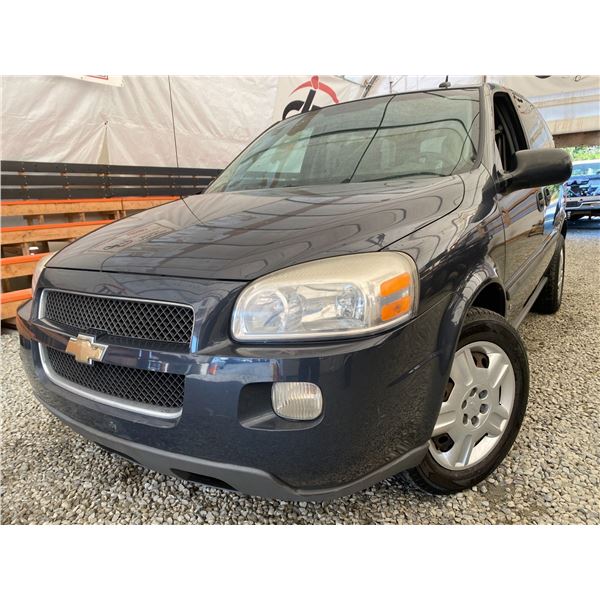 2008 CHEVY UPLANDER, GREY, 120767 KMS, FRONT WHEEL DRIVE. - D138250
