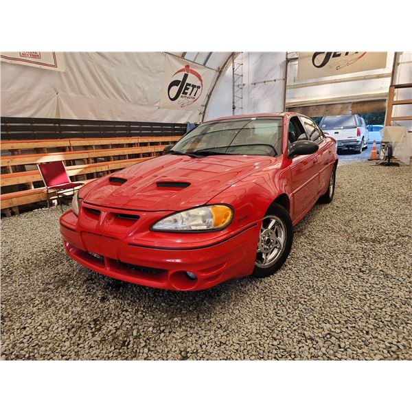2003 PONTIAC GRAND AM GT, RED, 229387 KMS, FRONT WHEEL DRIVE. - B259018