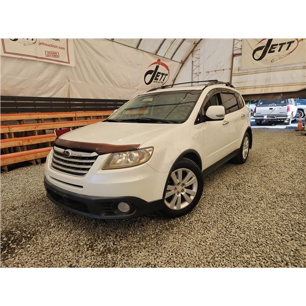 2008 SUBARU TRIBECA, WHITE, 237065 KMS, ALL WHEEL DRIVE. - D405149