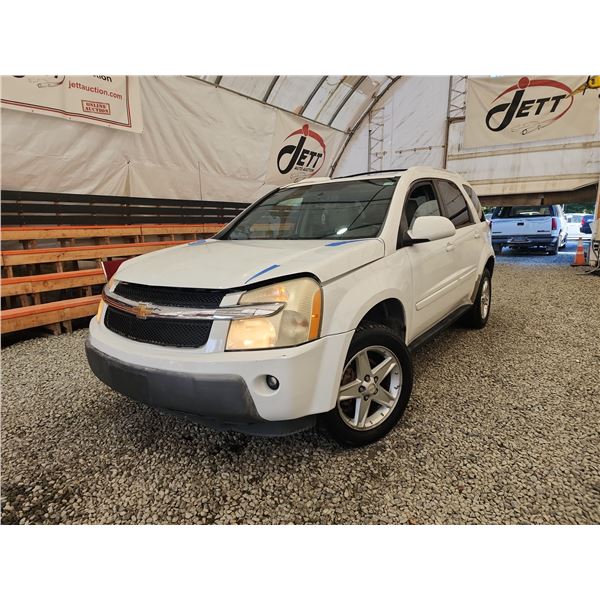2006 CHEVY EQUINOX, WHITE, 206777 KMS, FOUR WHEEL DRIVE. - B072939