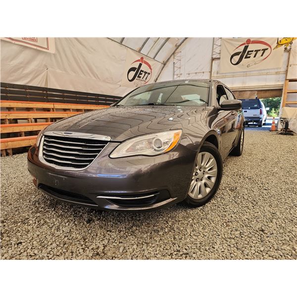 2014 CHRYSLER 200, GREY, 166207 KMS, FRONT WHEEL DRIVE. - D229947