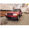 Image 2 : 2003 FORD EXPLORER, RED, 220767 KMS, FOUR WHEEL DRIVE. - DA07966