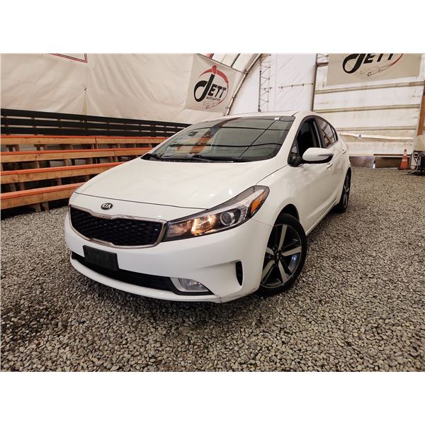 2018 KIA FORTE, WHITE, 137225 KMS, FRONT WHEEL DRIVE. - J238131
