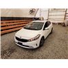 Image 3 : 2018 KIA FORTE, WHITE, 137225 KMS, FRONT WHEEL DRIVE. - J238131