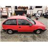 Image 13 : 1991 GEO SPRINT, RED, 313535 KMS, FRONT WHEEL DRIVE. NO RESERVE. - D760430