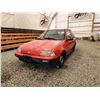 Image 2 : 1991 GEO SPRINT, RED, 313535 KMS, FRONT WHEEL DRIVE. NO RESERVE. - D760430