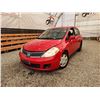 Image 1 : 2008 NISSAN VERSA, RED, 189367 KMS, FRONT WHEEL DRIVE. - D429450