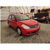 Image 8 : 2008 NISSAN VERSA, RED, 189367 KMS, FRONT WHEEL DRIVE. - D429450