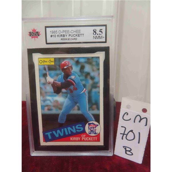 Graded Kirby Puckett Rookie Baseball Card 