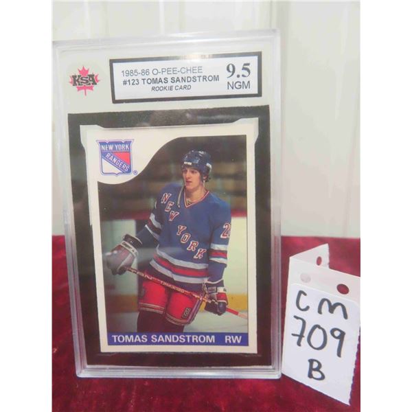 Graded Rookie Tomas Sandstrom New York Rangers Card 