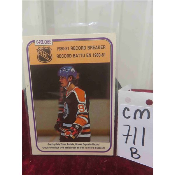 Wayne Gretzky Edmonton Oilers Card