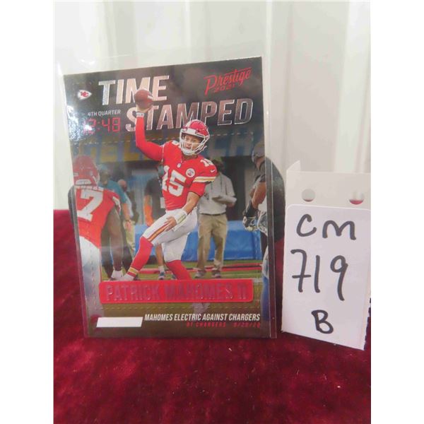 Patrick Mahomes KC Chiefs Football Card 