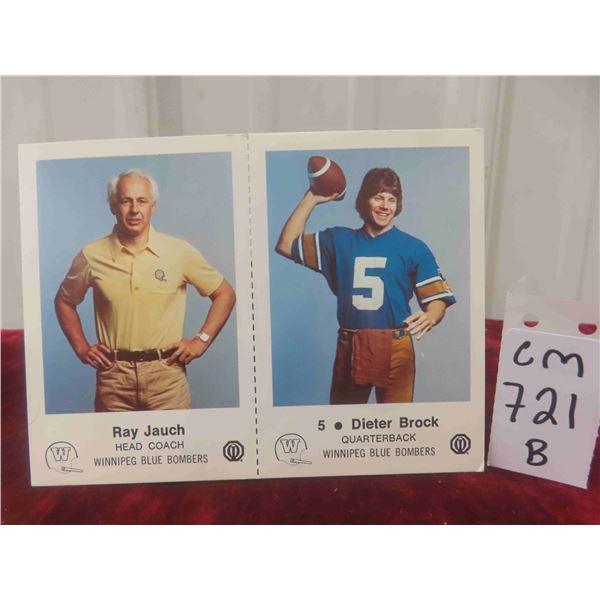 1982 Winnipeg Blue Bombers Police Pairs Dieter Brock/Coach 