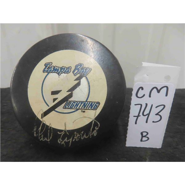 Signed Phil Esposito Tampa Lightning Puck 