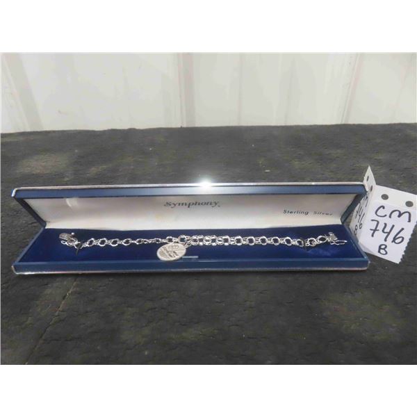 Winnipeg Jets Sterling Silver Bracelet 