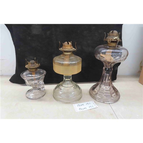 (3 ) Oil Lamps - No Chimneys 