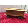 Image 7 : Vintage: Wood Train Car Missing Key to Open Roof Germany 1900s 3x5 1/2x 2+ Musical Box Scot Piper  P