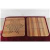 Image 3 : 3 Wood Game Boards, Checker Pieces, Marbles + 