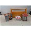 Image 1 : Wood Tool Box with New Security Light 18/2 Wire + Roll of Wire Solder 