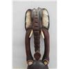 Image 4 : Wood Carved Mask with Elephant 33'' x 7'' 