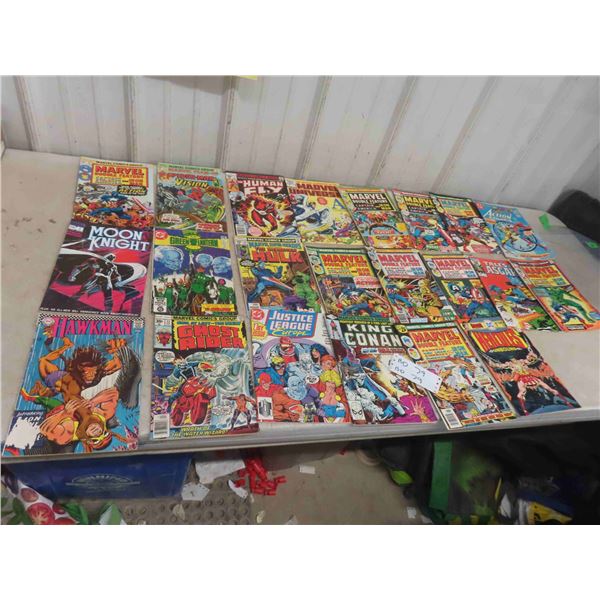 Vintage Comic Book Lot: Captain America, Iron Man, 