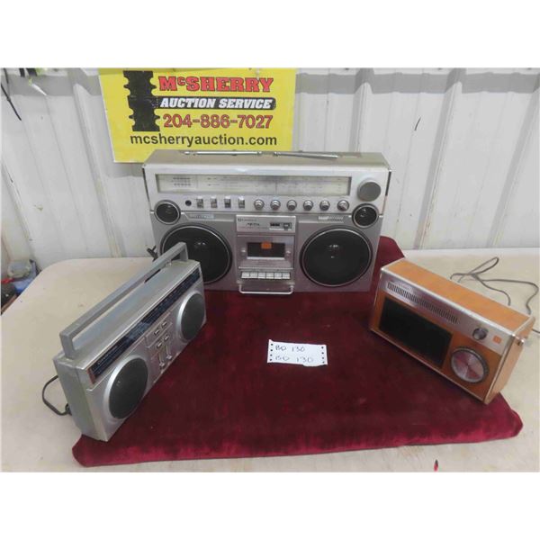 Vintage Father and Son Ghetto Blaster Boom Boxes 