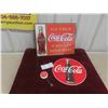 Image 1 : Coca-Cola 11'' Diam. Enamel Sign, Rectangular