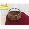 Image 1 : First Nations Cree Vintage Handmade Willow Basket 11'' 