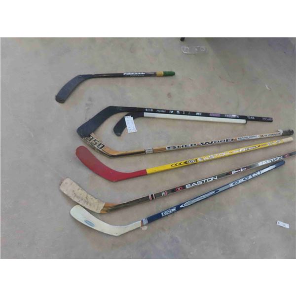 7 Hockey Sticks (Various): Right Handed, Left Handed, 
