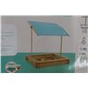 Image 6 : Wooden Sandpit with Sun Canopy New or Store Return